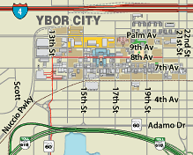 Map Of Ybor City Ybor City Florida Map