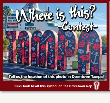 Downtown Tampa Bay Florida Downtown Where is this contest location on map Win Dinner for Two drawing Gift Certificates